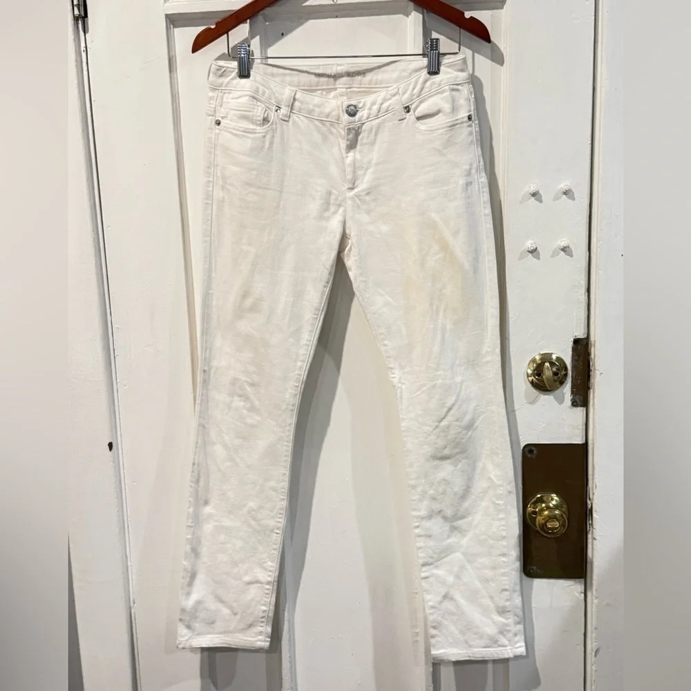 Michael Kors Women's Cream Skinny Jeans